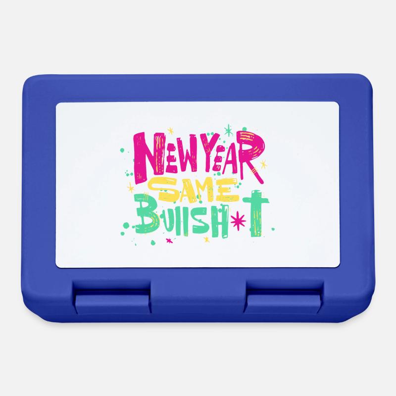 Nouvelle année même connerie Bonne année 2023 - Boîte à goûter - bleu royal