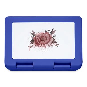 Flowers Pfingstrose Rosa - Brotdose - Royalblau - Vorne
