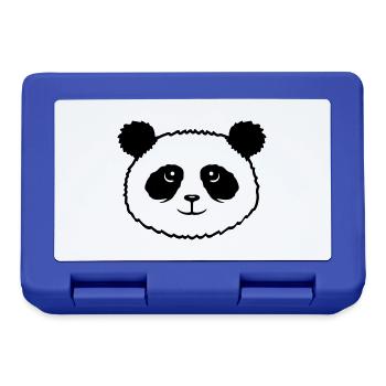 Panda Bear Face Mignon Kawaii Sourire Mignon - Boîte à goûter - bleu royal - Devant