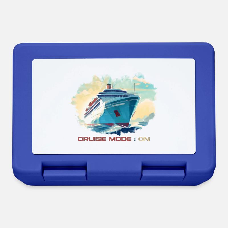 Cruise mode enabled. A stylish pattern for holidays. - Lunchbox - royal blue