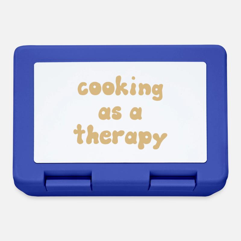Cooking as a therapy cooking shirt - Boîte à goûter - bleu royal