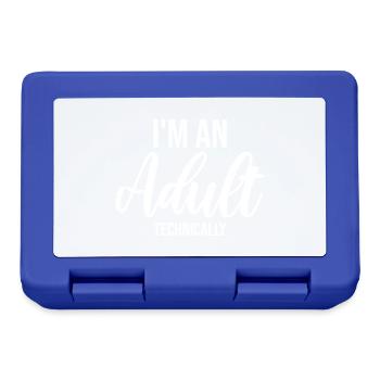 I'm an Adult Technically Technically Adult Joke - Lunchbox - royal blue - Front