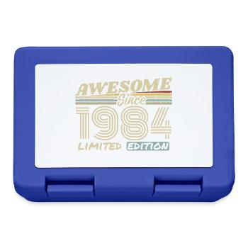 Vintage 1984 Rétro - Cadeau D’anniversaire 1984 - Boîte à goûter - bleu royal - Devant
