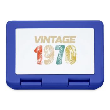 Vintage 1970er Retro - Bestseller - Brotdose - Royalblau - Vorne