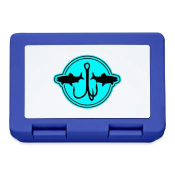 Fishing Symbol Fish Hook - Lunchbox - royal blue - Front