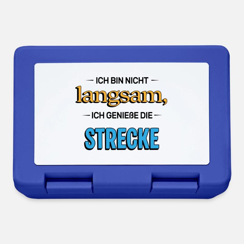 Ich bin nicht langsam – Lustiger Spruch - Brotdose - Royalblau