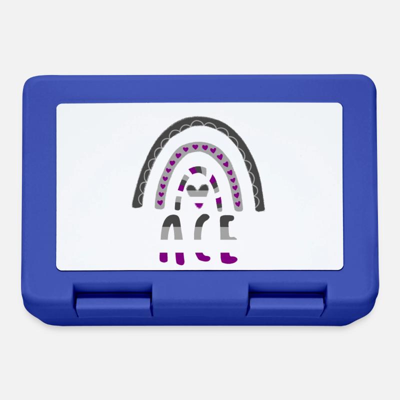Asexueller Spruch Ace Pride Ace Regenbogen - Brotdose - Royalblau