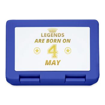 légendes anniversaire né le 4 mai - Boîte à goûter - bleu royal - Devant
