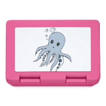 Octopus - dessin de poulpe - Boîte à goûter - rose - Devant