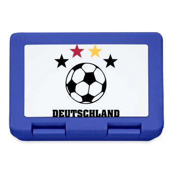 4 Sterne Weltmeister Deutschland 2014 - Brotdose - Royalblau - Vorne