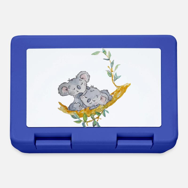 koalas tendresse - Boîte à goûter - bleu royal