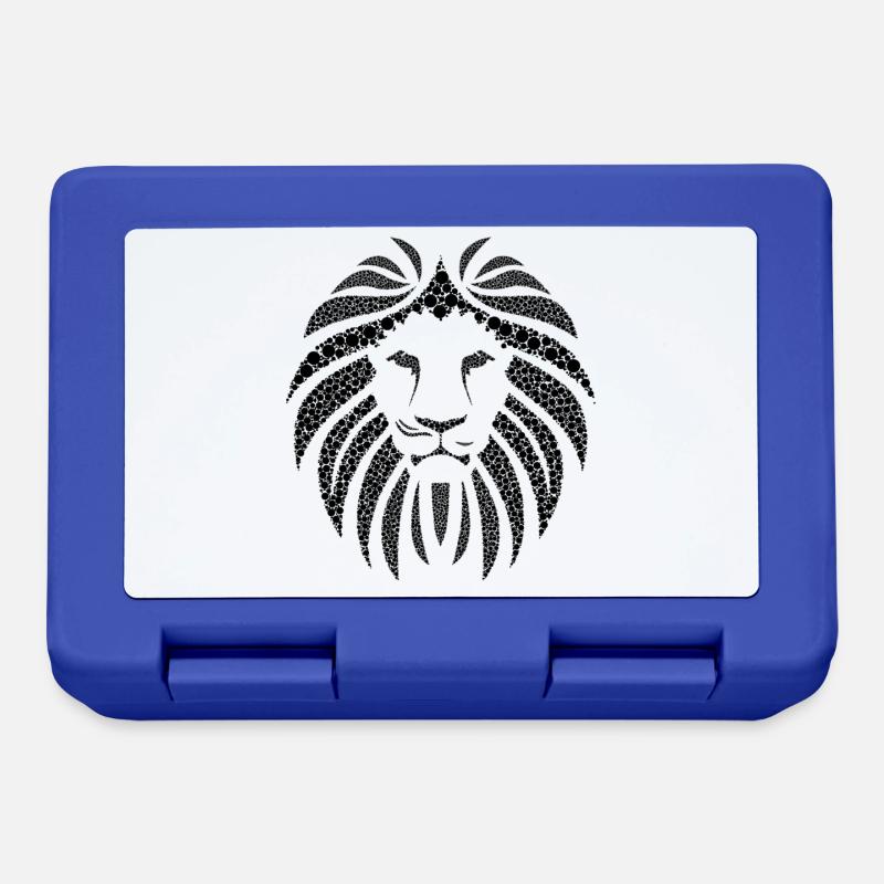 tête de lion - Boîte à goûter - bleu royal