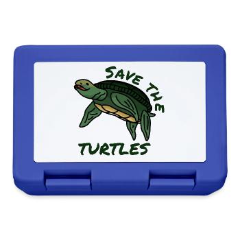 Save the turtles Help quote Environment Plastic - Lunchbox - royal blue - Front