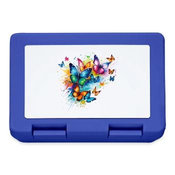 Butterflies Colorful Colorful Beautiful Art Nature - Lunchbox - royal blue - Front