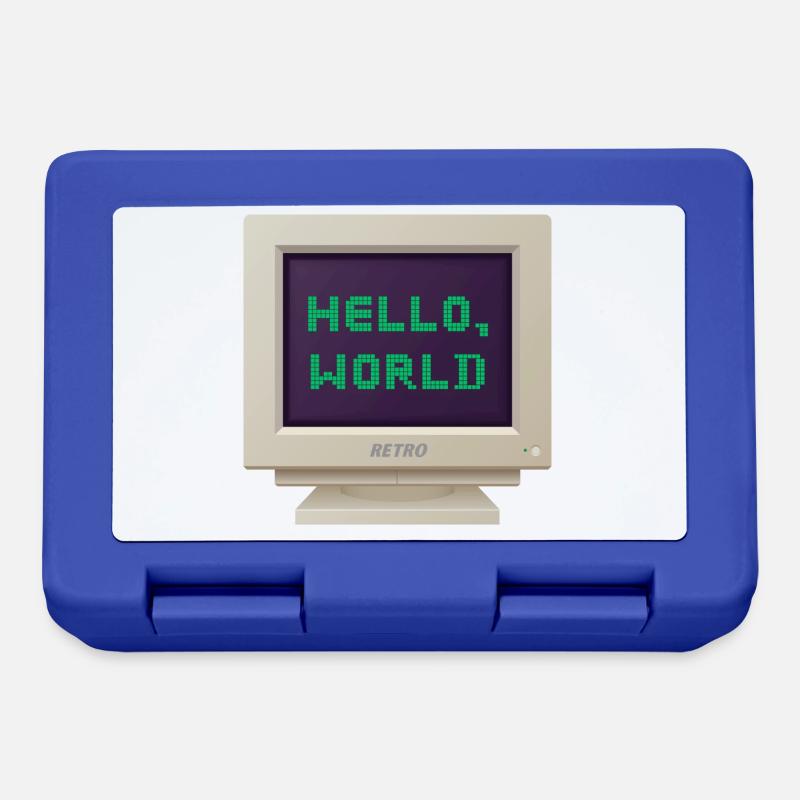 CRT design - Hello World - Boîte à goûter - bleu royal