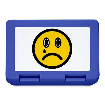 Crying Emoticon - Image Symbol - Stroke Face - Lunchbox - royal blue - Front