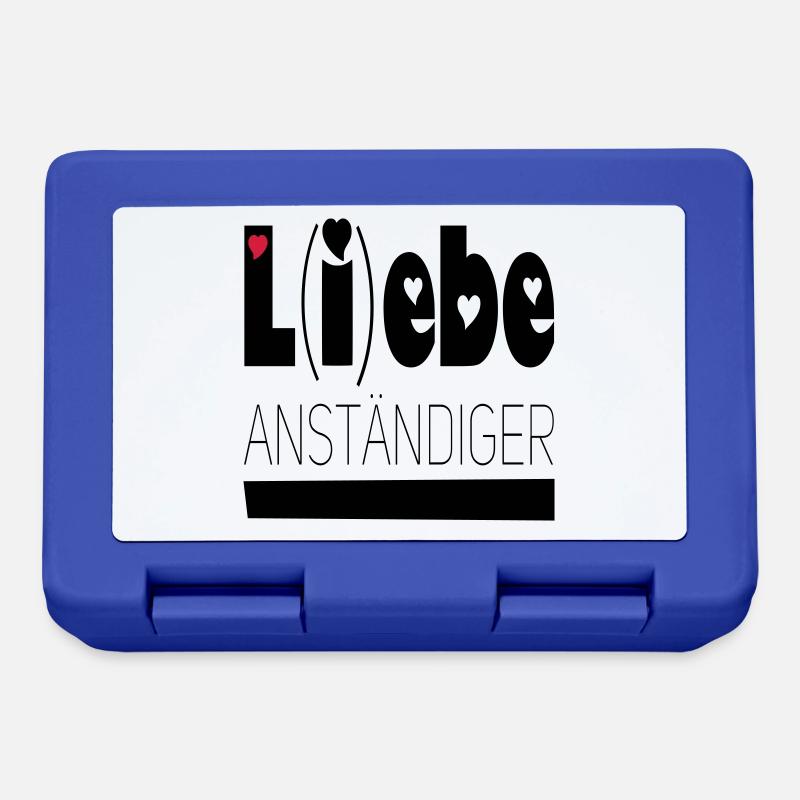 lebe anständiger - Brotdose - Royalblau