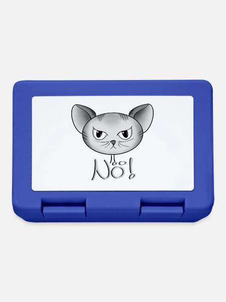 Katze Nö - Brotdose - Royalblau