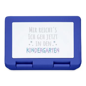 Kindergartenkind - mir reichts Kindergarten - Brotdose - Royalblau - Vorne