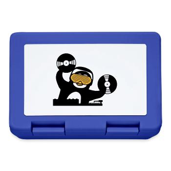 dj plaque de musique raccrocher mélangeur club disco ping - Boîte à goûter - bleu royal - Devant