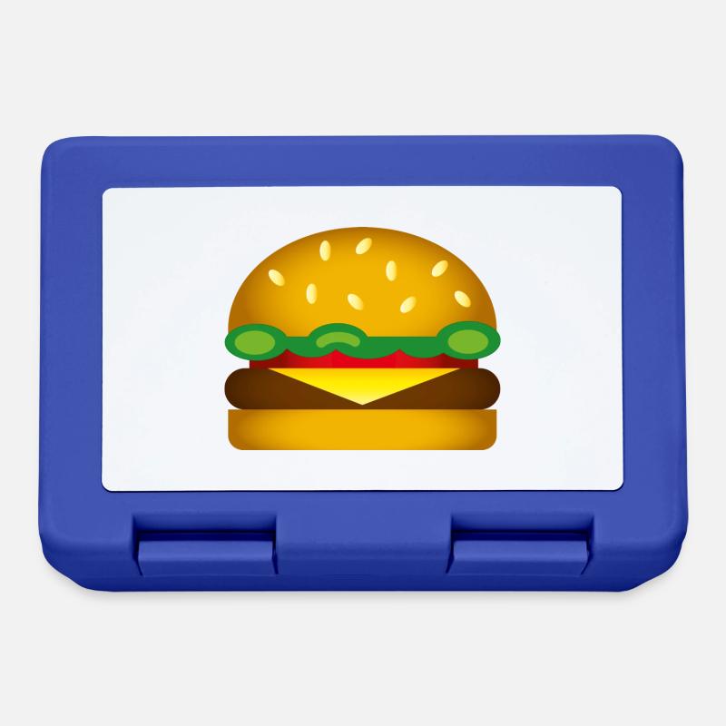 Smiley Burger - Boîte à goûter - bleu royal
