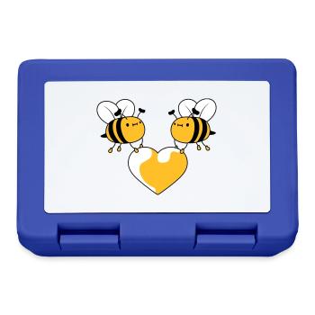 2 bees in love - Lunchbox - royal blue - Front