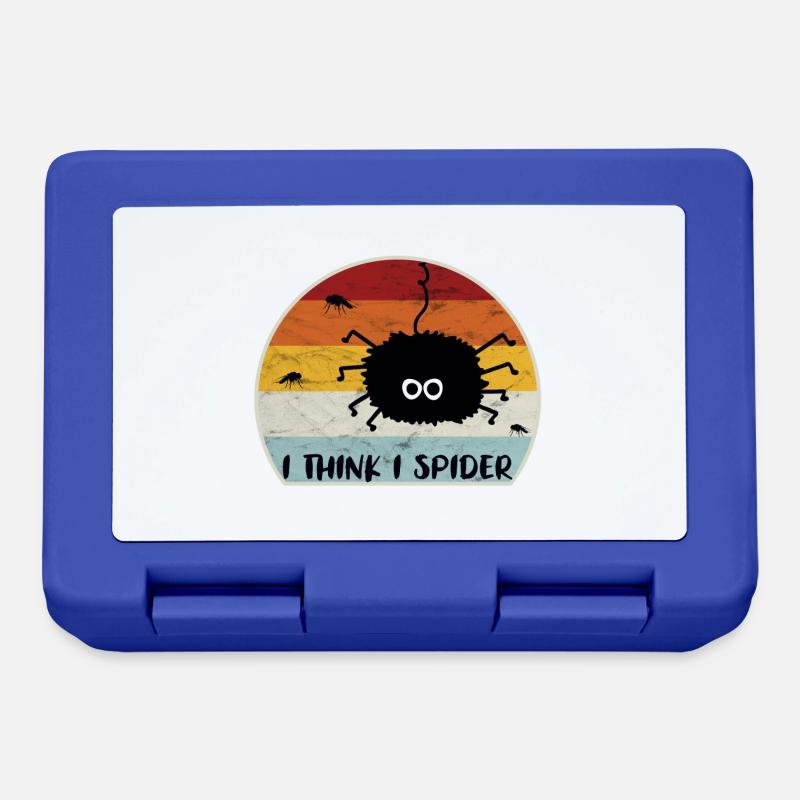 I Think I Spider Retro Ich Glaub Ich Spinne Fliege - Brotdose - Royalblau