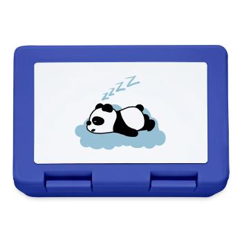Sleepy panda - Lunchbox - royal blue - Front