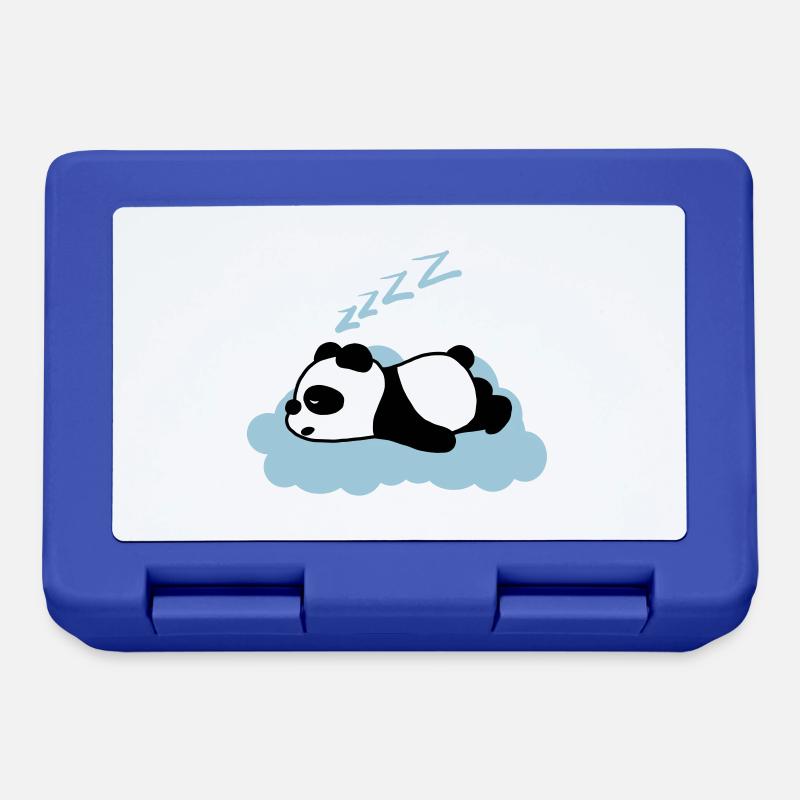 Sleepy panda - Lunchbox - royal blue