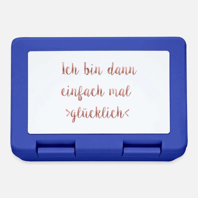 Ich bin dann mal glücklich - Brotdose - Royalblau