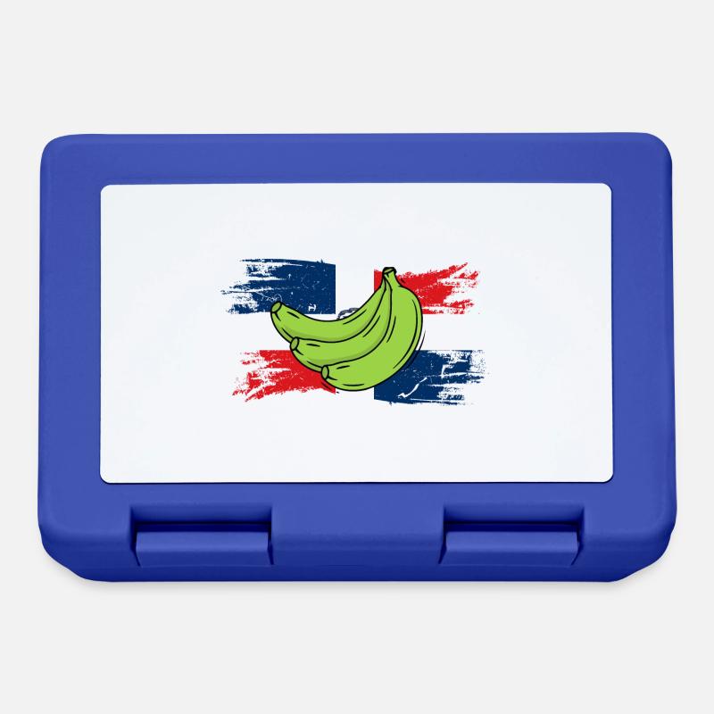 platano power conception du drapeau de la République dominicaine - Boîte à goûter - bleu royal