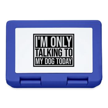 only talking to dog - Lunchbox - royal blue - Front