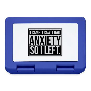 I had anxiety saying - Lunchbox - royal blue - Front