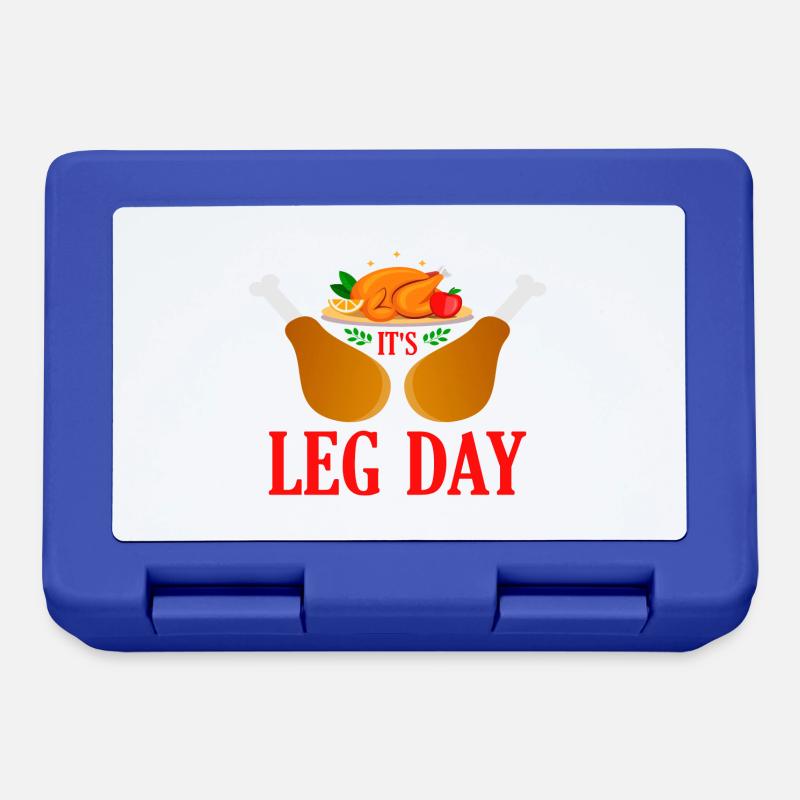C’est le jour de la jambe Thanksgiving - Boîte à goûter - bleu royal