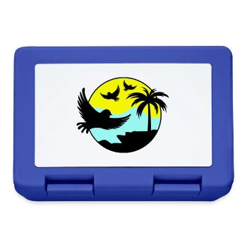 Paradise Birds 02 - Lunchbox - royal blue - Front
