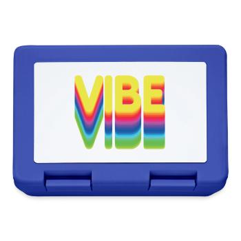 Nur gute Vibes - retro style - Brotdose - Royalblau - Vorne