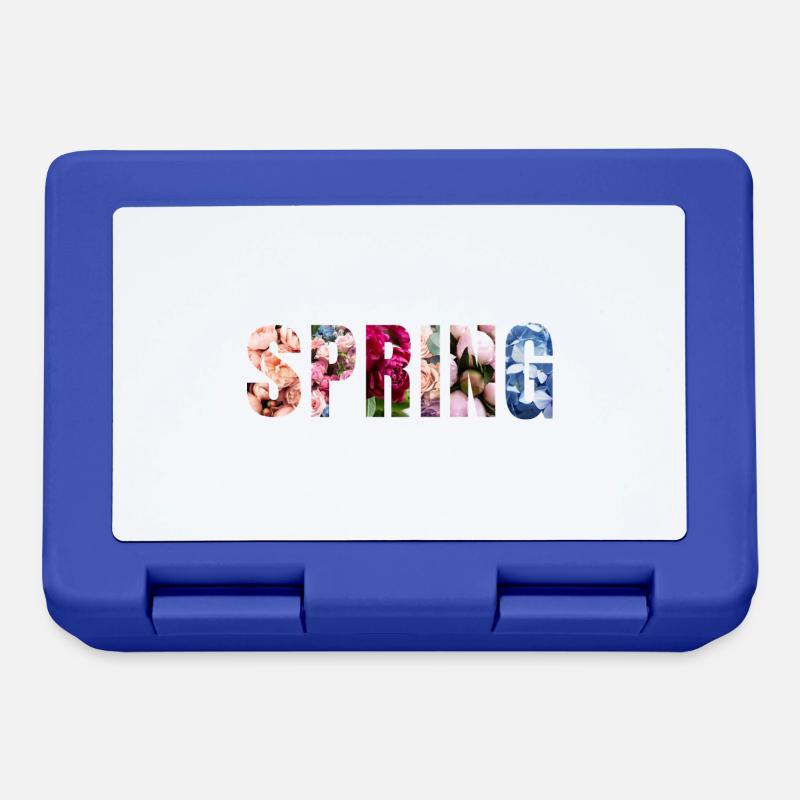 Spring - Frühlingsdesign - Brotdose - Royalblau