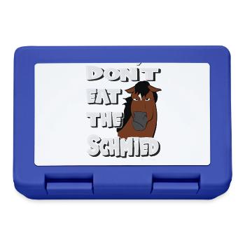 don't eat the blacksmith funny grim horse - Lunchbox - royal blue - Front