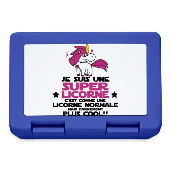 une super licorne - Boîte à goûter - bleu royal - Devant