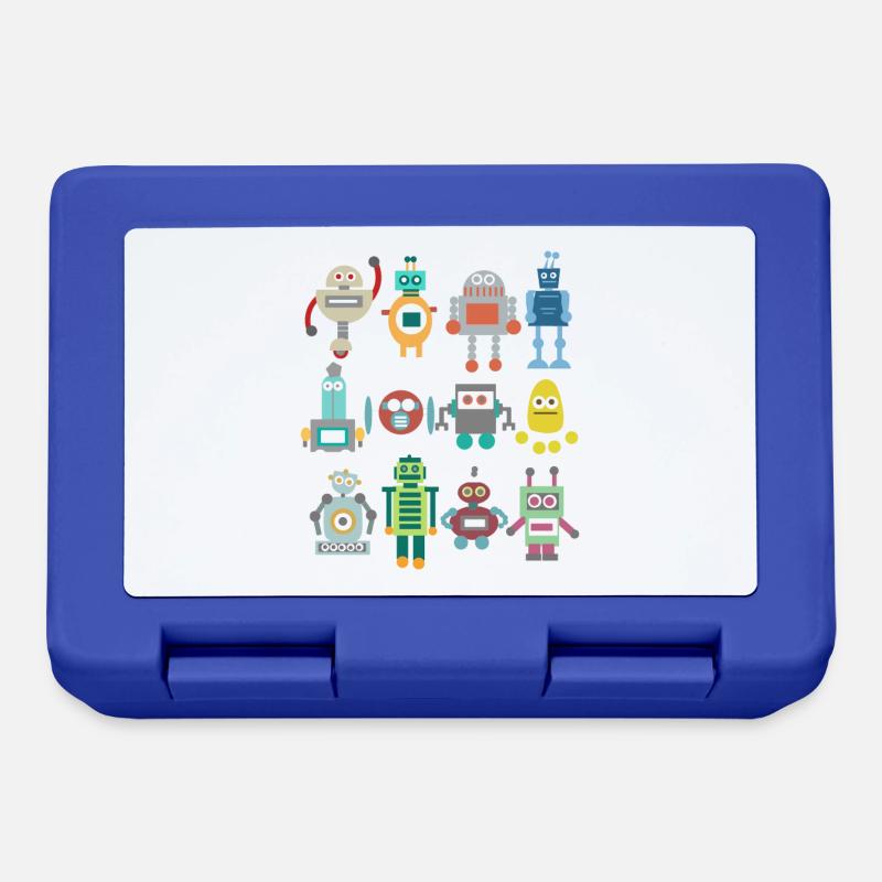 Nerd Roboter Retro lustig Geschenk Technik spielen - Brotdose - Royalblau