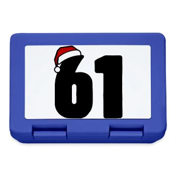 61 Numéro Noël - Boîte à goûter - bleu royal - Devant