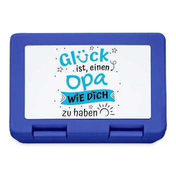 Glück Ist Einen Opa Wie Dich Zu Haben Geschenk Opa - Brotdose - Royalblau - Vorne