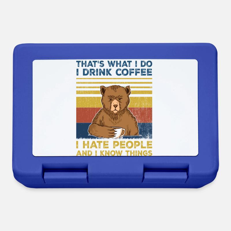 C’est ce que je fais, je bois du café-café des cadeaux - Boîte à goûter - bleu royal