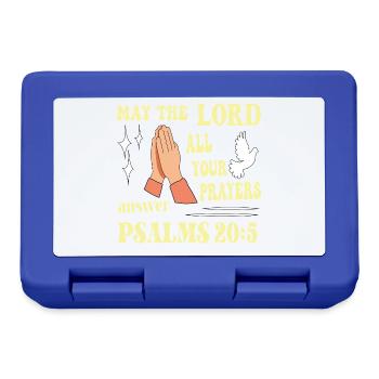 Psalm 20:5 May the Lord... - Lunchbox - royal blue - Front