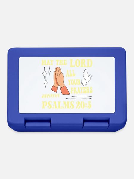 Psalm 20:5 May the Lord... - Lunchbox - royal blue