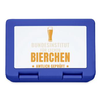 Bundesinstitut für lecker Bierchen Spruch lustig - Brotdose - Royalblau - Vorne