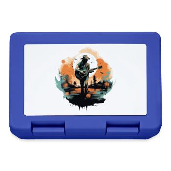 guitarist, guitarist, singer, country music, vintage - Lunchbox - royal blue - Front