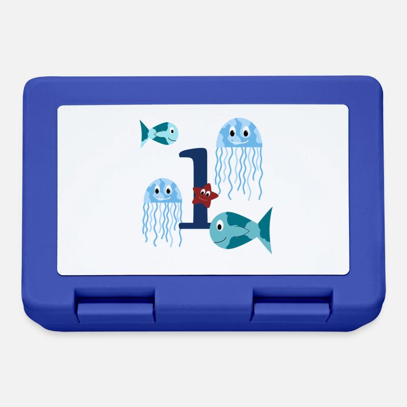 Animaux marins - Boîte à goûter - bleu royal