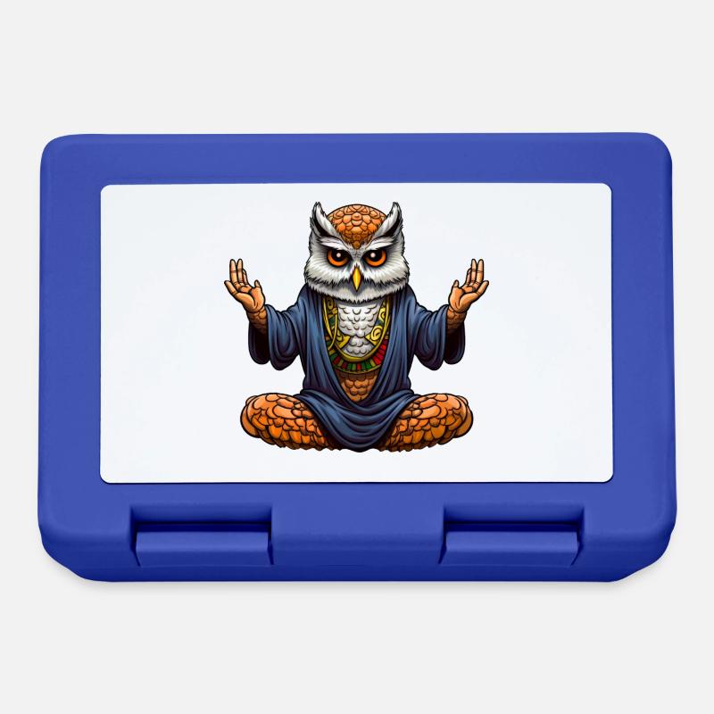 Yoga Eule - Brotdose - Royalblau