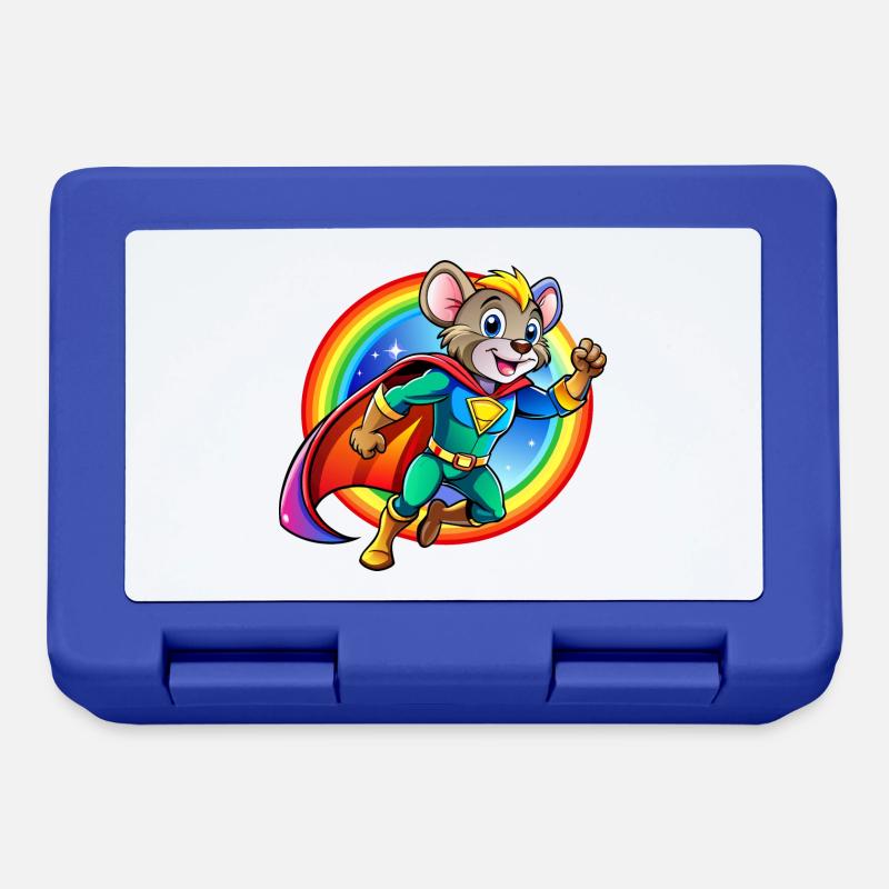 Superhero Mouse - Lunchbox - royal blue